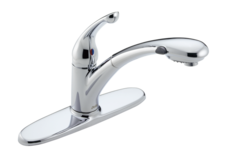 Delta Single Handle Pull-Out Kitchen Faucet - Signature™ Series, Chrome