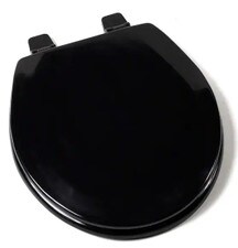 Comfort Seats Round Toilet Seat - Black