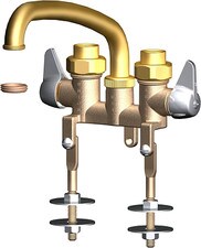 Union Brass Two Handle Laundry Faucet - Brass