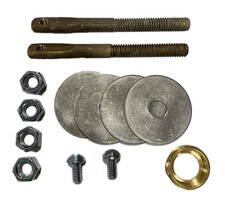 Union Brass Laundry Faucet Legs, Pair - Includes Nuts & Washers