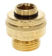 Woodford Wall Hydrant Vacuum Breaker, 13/16" 24 Male Thread x 3/4" Garden Hose, Brass