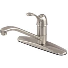 Gerber Allerton™ Single Handle Kitchen Faucet, Stainless Steel - Less Spray