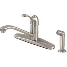 Gerber Allerton™ Single Handle Kitchen Faucet with Spray - Stainless Steel