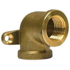 Cast Brass Drop Ear 90° Elbow - 1/2" FIP x 1/2" FIP