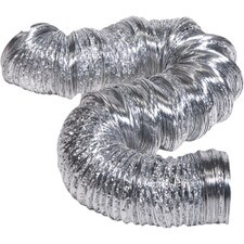 Hart & Cooley Uninsulated Foil Flexible Duct - 6" x 25', Silver