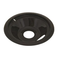 Bubble Notched Drip Pan - 8", Black