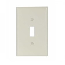 Morris Wall Plate in White - 1 Gang Toggle Switch