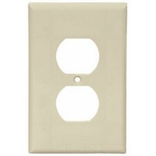 Mid-Sized Duplex Wall Plate - 1 GANG, Almond