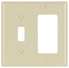 Toggle Wall Plate - 2 GANG, White