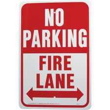 Hy-Ko Products Aluminum No Parking/Fire Lane Sign