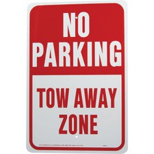 Hy-Ko Products Aluminum No Parking/Tow Away Zone Sign