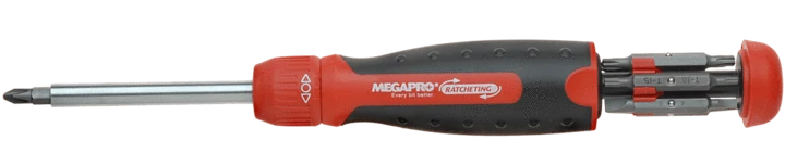 Megapro® 13-in-1 Ratcheting Screwdriver with Cushioned Handle