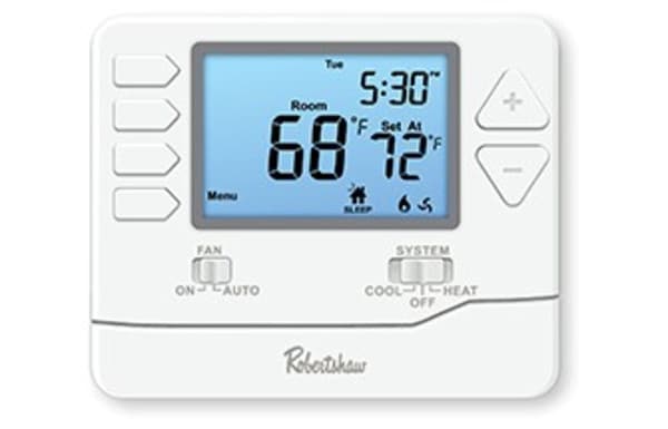 Robertshaw RS9110 Programmable Wall Thermostat - 24V, 1 Heat/1 Cool